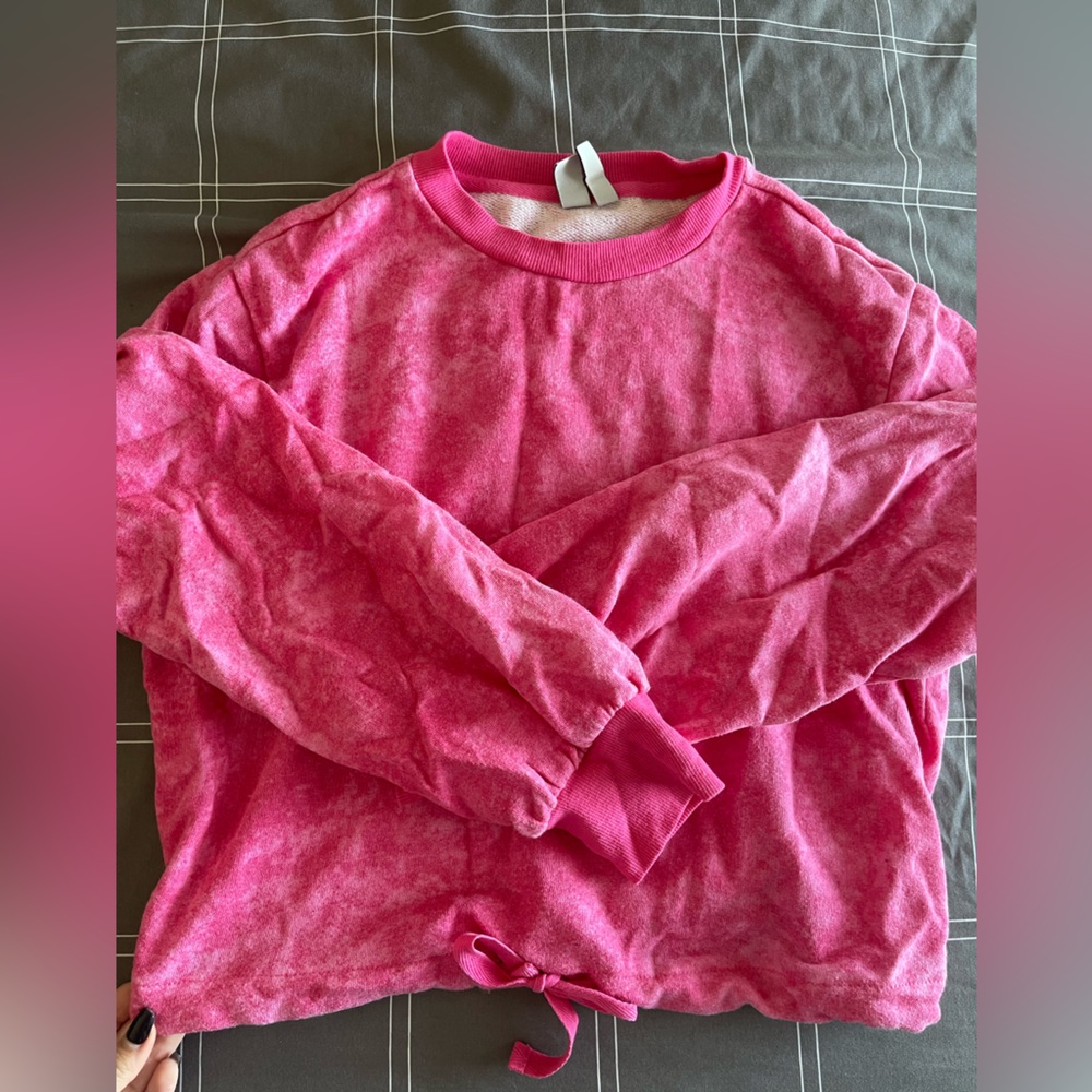 Zella Cropped Tie Sweatshirt